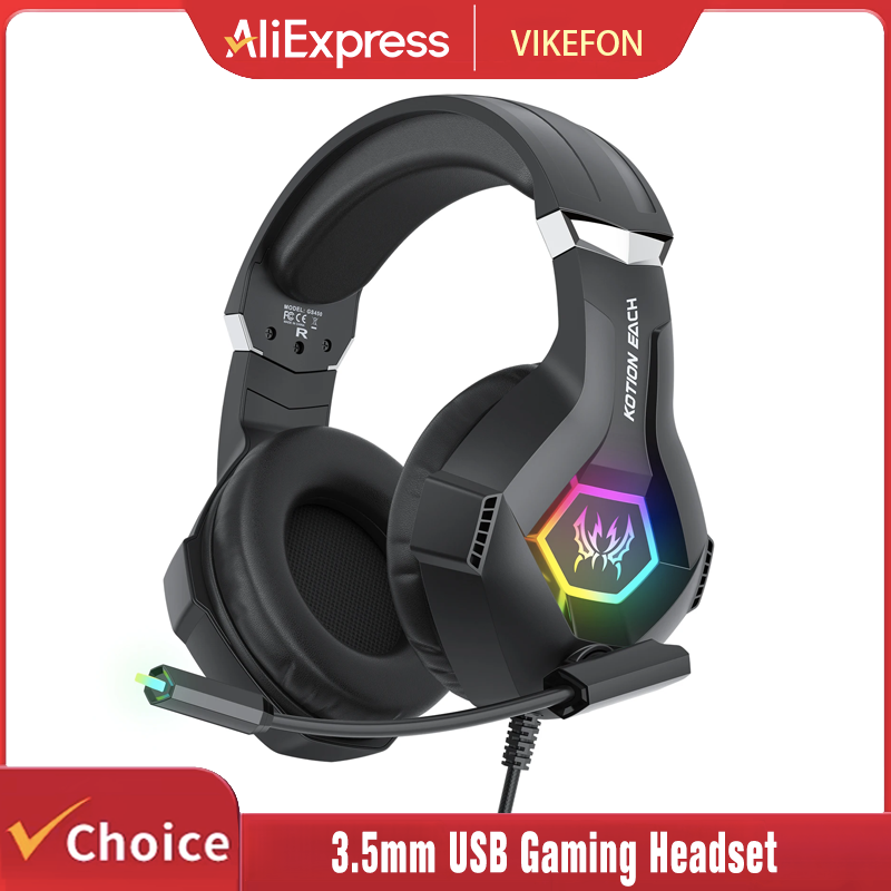 Gaming Headset With Mic Rgb - マイク付きゲーミングヘッドセット ダイナミックRGB/インラインコントロール PC PS4 PS5用 ゲーミングヘッドフォン