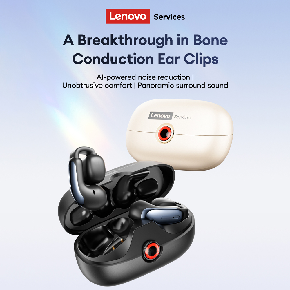 Tws Earbuds Bluetooth 5.3 - Lenovo LES-108 骨伝導 TWS イヤークリップ イヤホン