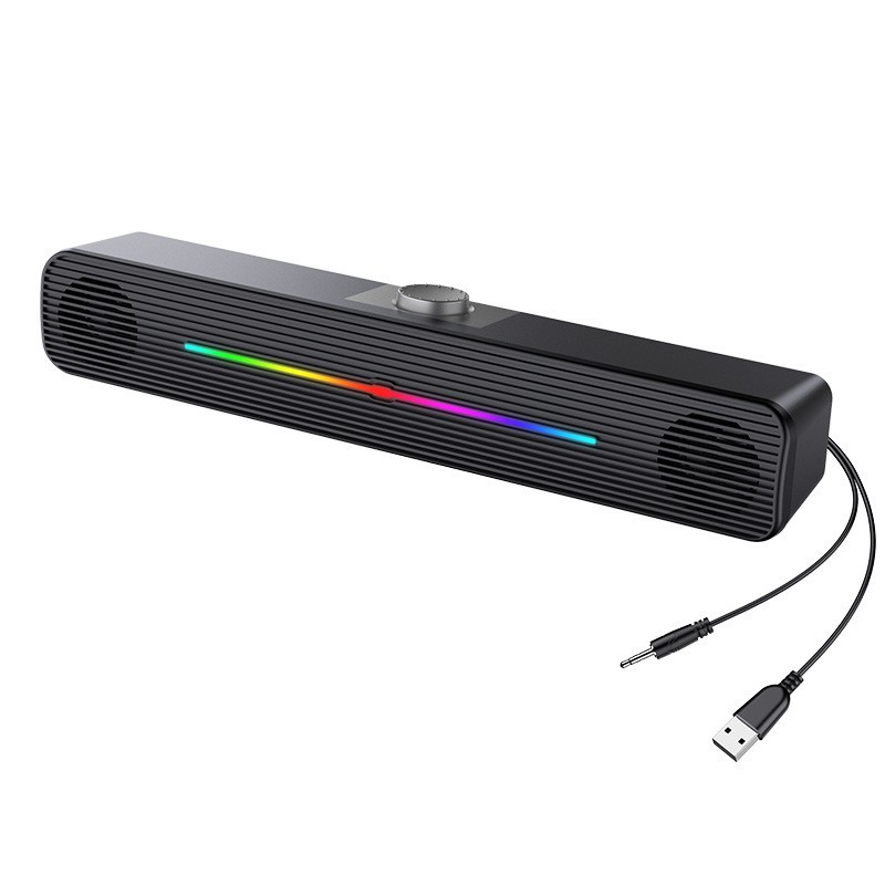 Rgb Computer Soundbar For Pc - E-1407 ホールセール RGBライト ワイヤレススピーカー AUXスピーカー対応 サウンドバー