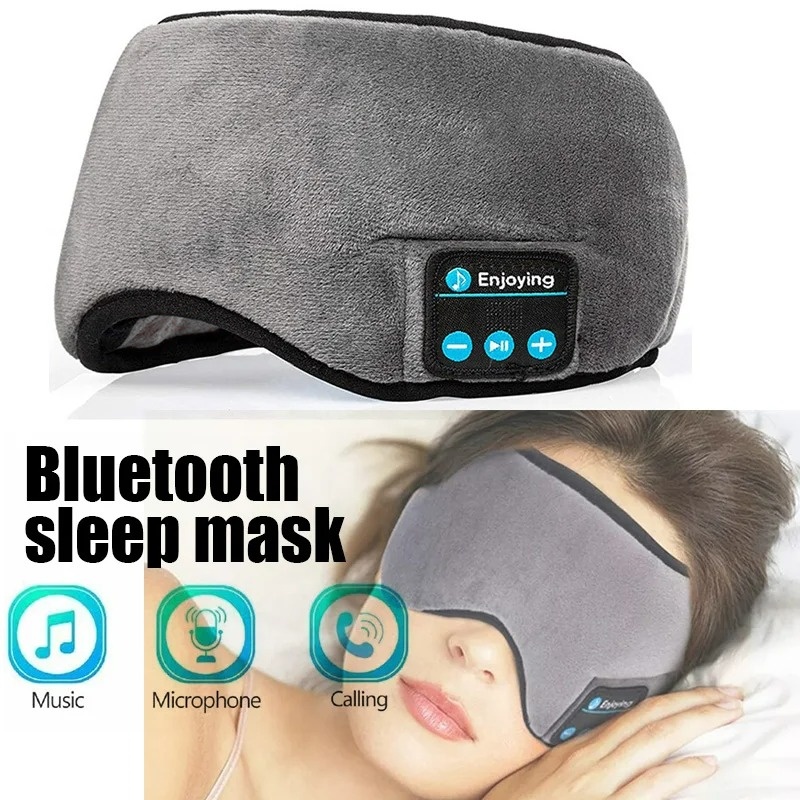 Sleep Mask Headphones Bluetooth - Fone Bluetooth イヤホン スポーツ用睡眠ヘッドバンド 弾性ワイヤレスヘッドフォン 音楽アイマスク