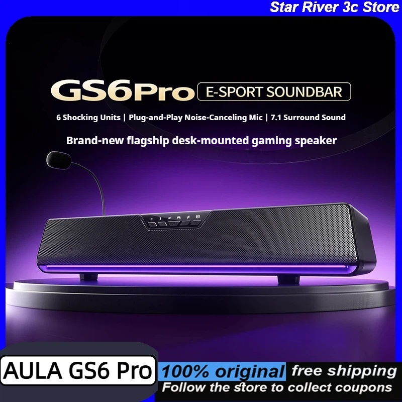 Rgb Computer Soundbar For Pc - AULA GS6 Pro ワイヤレスゲーミングeスポーツサウンドバー Bluetooth5.4 6コアユニット