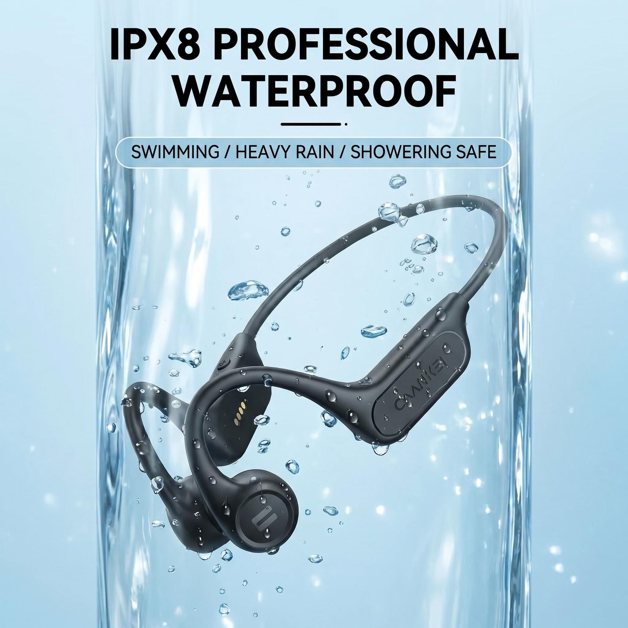 Bone Conduction Running Headphones - 骨伝導イヤホン 32GB MP3プレーヤー IPX8防水 オープンイヤーデザイン 水泳