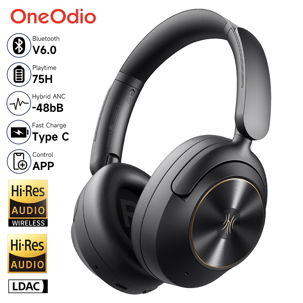 Type C Wired Earphones With Mic - Oneodio A6 ANC ワイヤレス Bluetooth 6.0