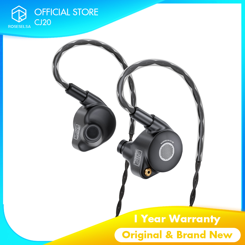 Planar Magnetic Iem Earphones - ROSESELSA X AAV CJ20 プランアリティカルマグネティックドライバーHIFIインイヤーモニター、1PM有線イヤホン、モジュールIEMケーブル付き、3.5m