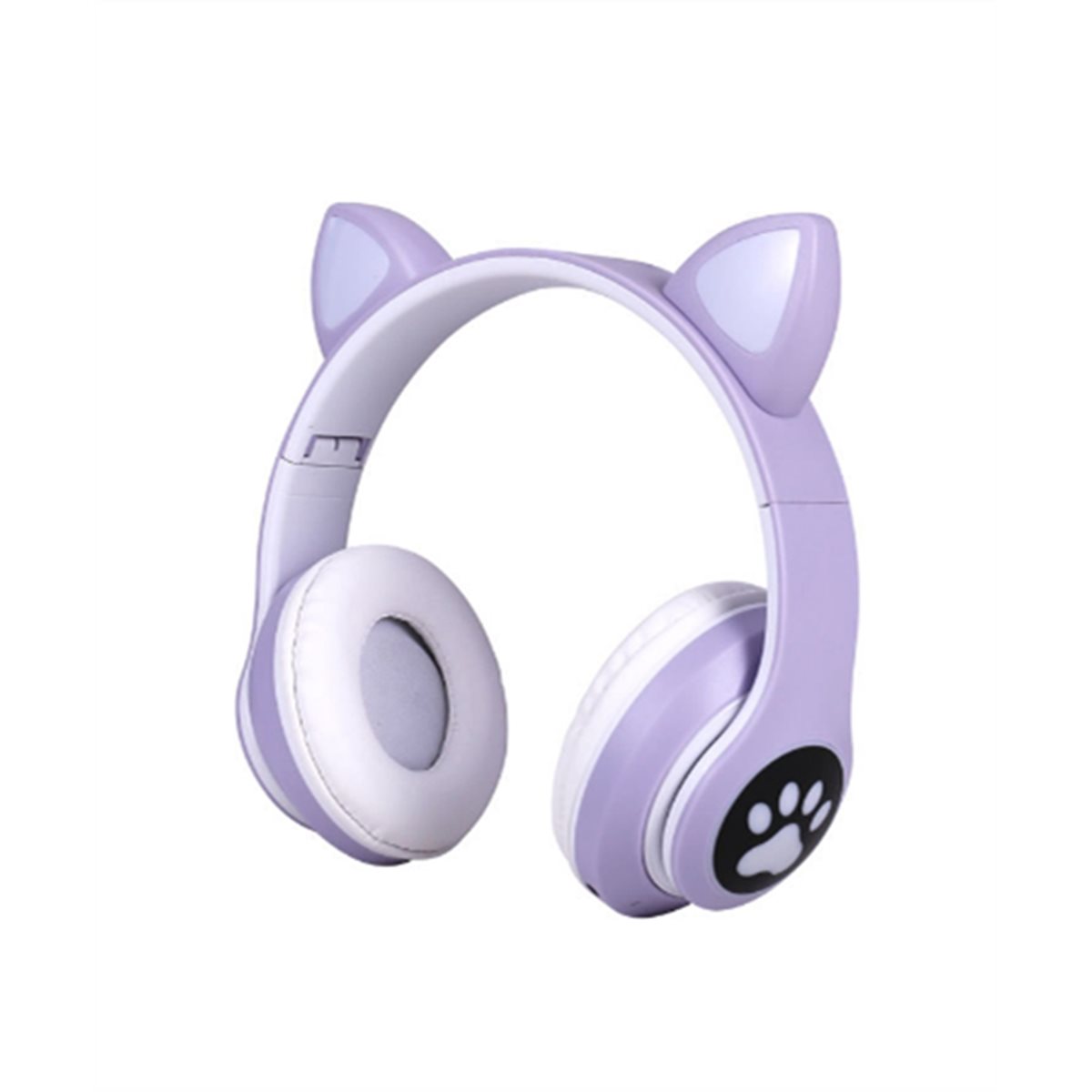 Cat Ear Bluetooth Headset Led - DT75BG かわいい猫耳Bluetooth対応ヘッドセット LEDワイヤレスヘッドセット ステレオ折りたたみ式スポーツヘッドセット マイク付き