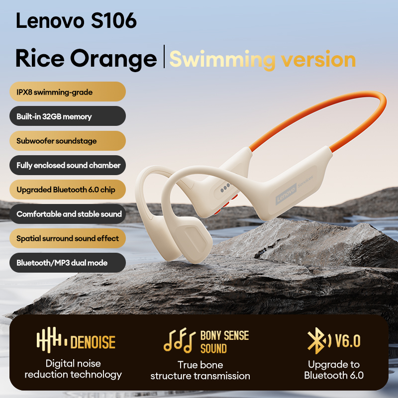 選択肢 Lenovo S106 骨伝導イヤホン ワイヤレス  - Bone Conduction Running Headphones のレビューと価格