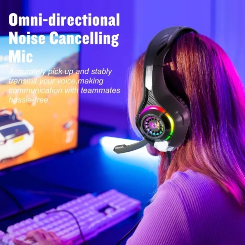 有線ゲーミングヘッドフォン マイク付き RGB LED オー - Gaming Headset With Mic Rgb のレビューと価格