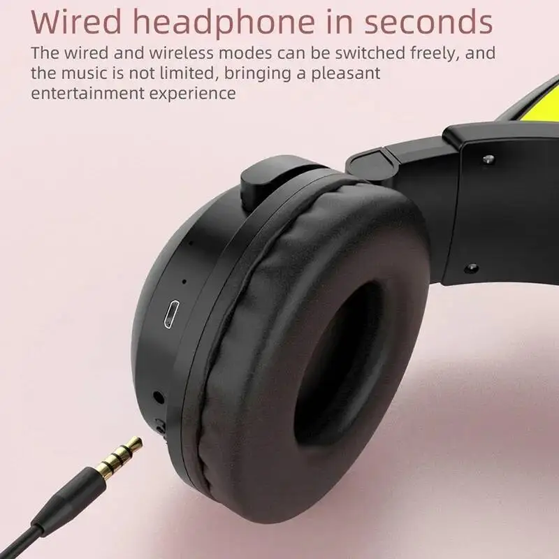 新しい ZW068 Bluetooth5.0 ヘッドフォンワ - Cat Ear Bluetooth Headset Led のレビューと価格