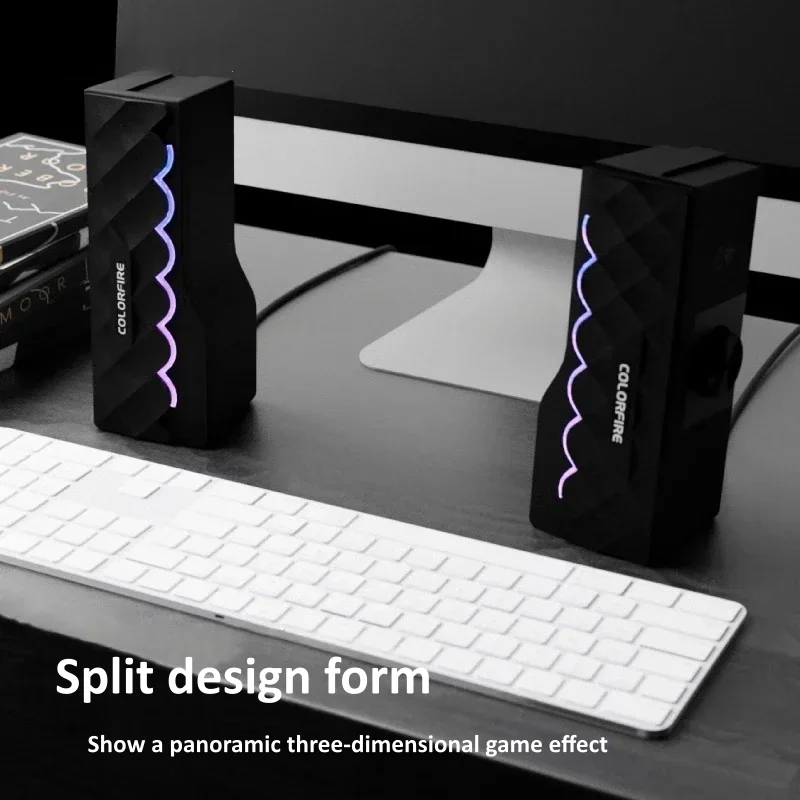 HIFI音質 有線コンピュータースピーカー デスクトップコン - Rgb Computer Soundbar For Pc のレビューと価格
