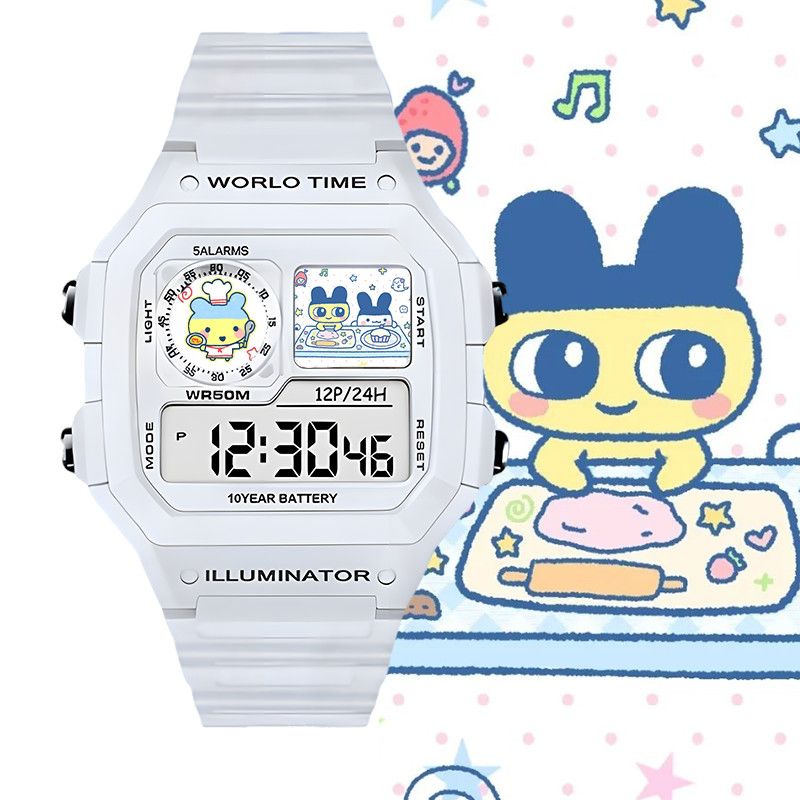 たまごっちスマート電子時計ビッグマウスジマミ学生用電子時計ク - Smartwatches のレビューと価格