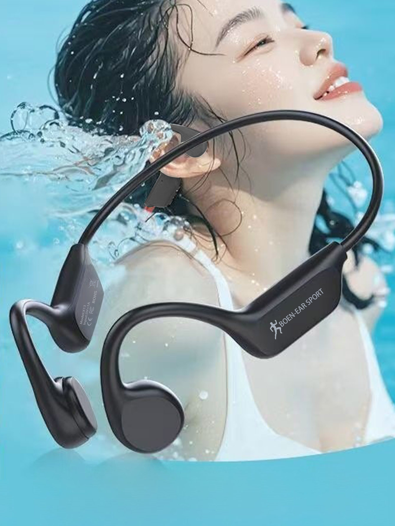 オープンイヤー骨伝導Bluetoothヘッドフォン防水スポー - Bone Conduction Running Headphones のレビューと価格