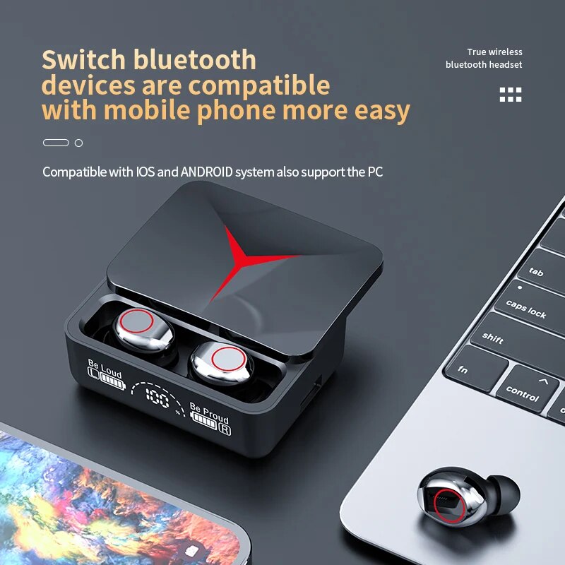 TWS M90 プロワイヤレスヘッドフォンゲーム HIFI  - Tws Earbuds Bluetooth 5.3 のレビューと価格