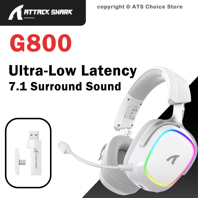 ATTACK SHARK G800 ワイヤレスゲーミングヘッ - Gaming Headset With Mic Rgb のレビューと価格