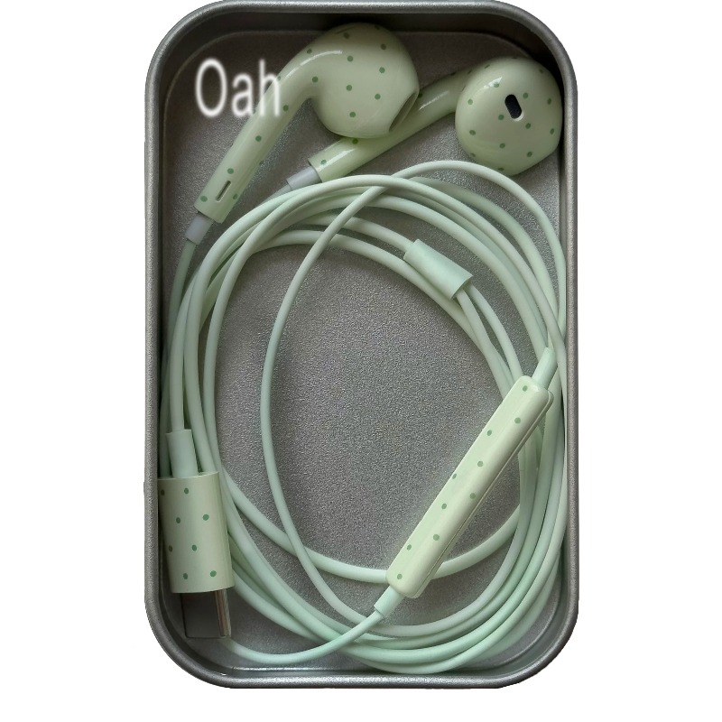 Oah ポルカドット有線イヤホン ABS 素材 Type-C - Headphones のレビューと価格