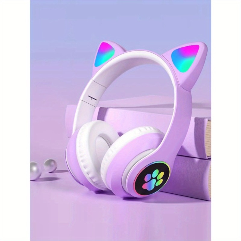 新型フラッシュライト付きキュートな猫耳ワイヤレスヘッドホン、 - Cat Ear Bluetooth Headset Led のレビューと価格