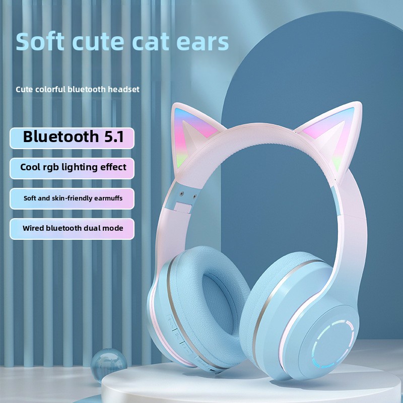 新発売 ベストセラー ヘッドマウント型Bluetoothヘッ - Cat Ear Bluetooth Headset Led のレビューと価格