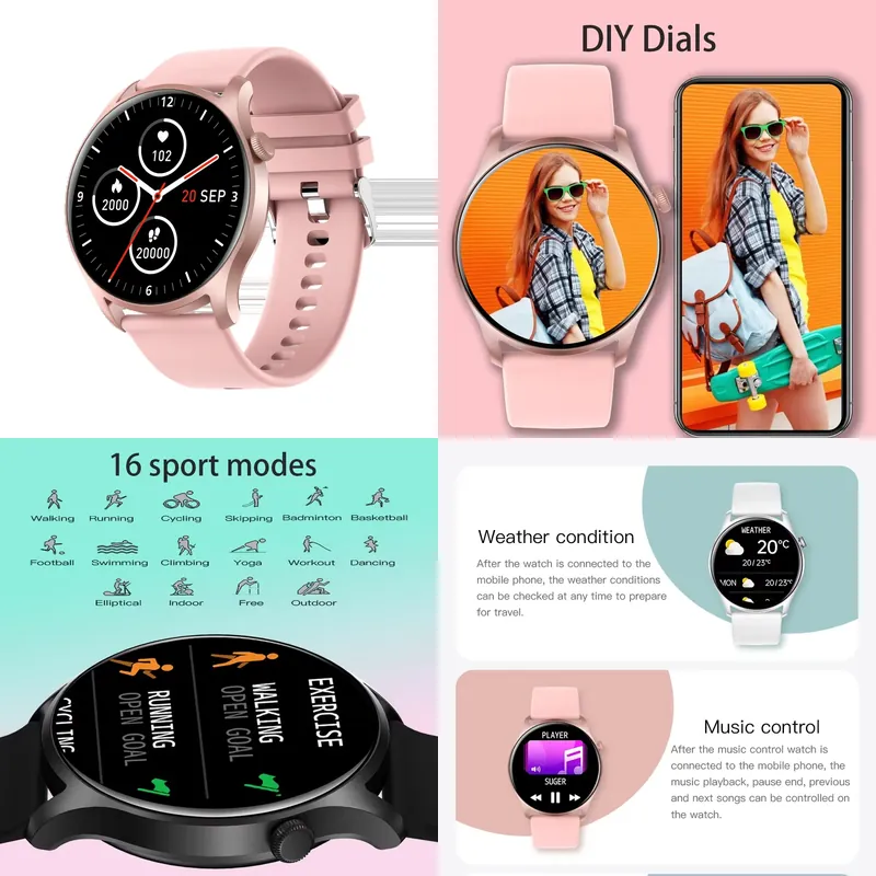 SENBONO MAX8 男性スマートウォッチ女性用音楽フィ - Smartwatches のレビューと価格