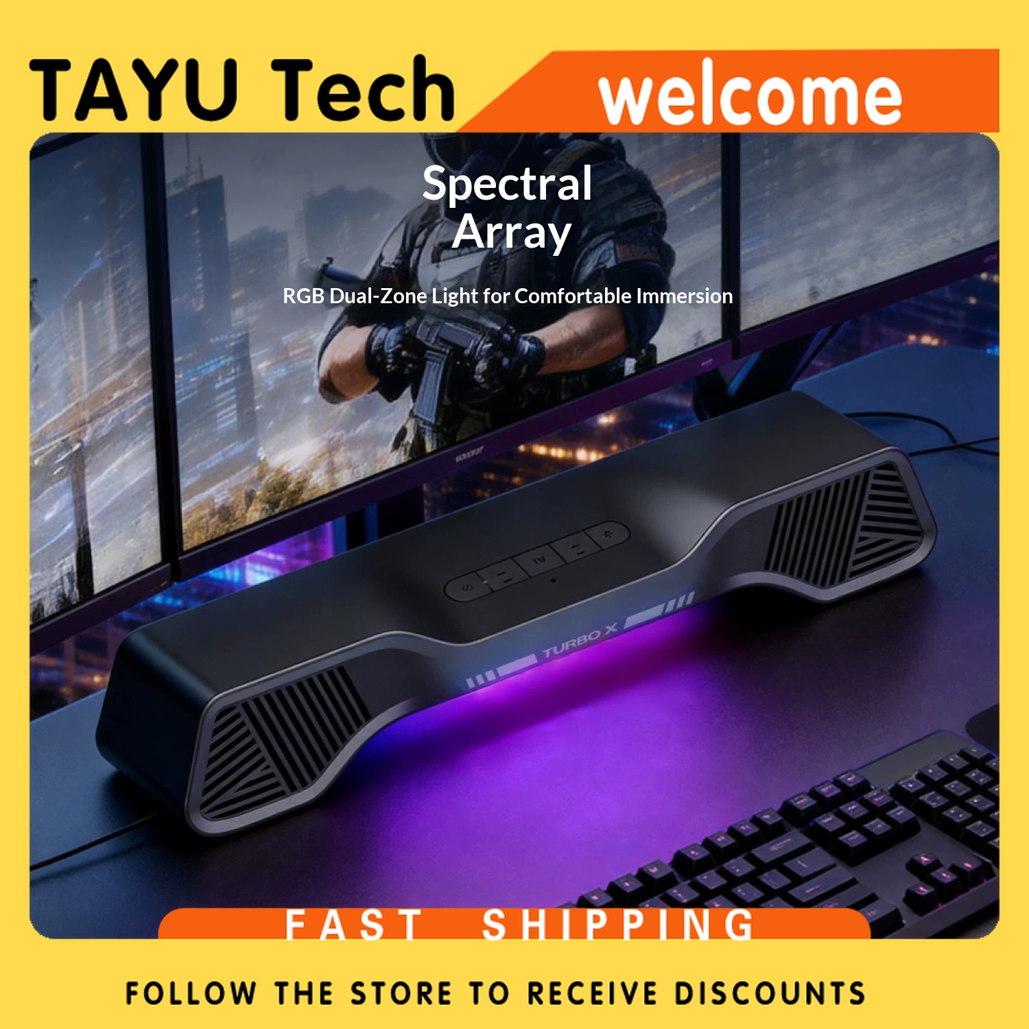 ハリケーン ターボ X ゲーミングスピーカー MS-G1 P - Rgb Computer Soundbar For Pc のレビューと価格